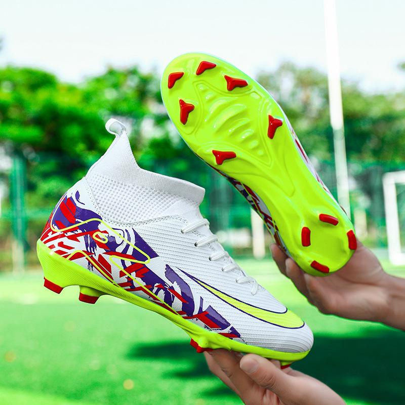 Unisex Football Boots with Long Spikes & Small Studs for Youth & Students, Ideal for Competitions & Training