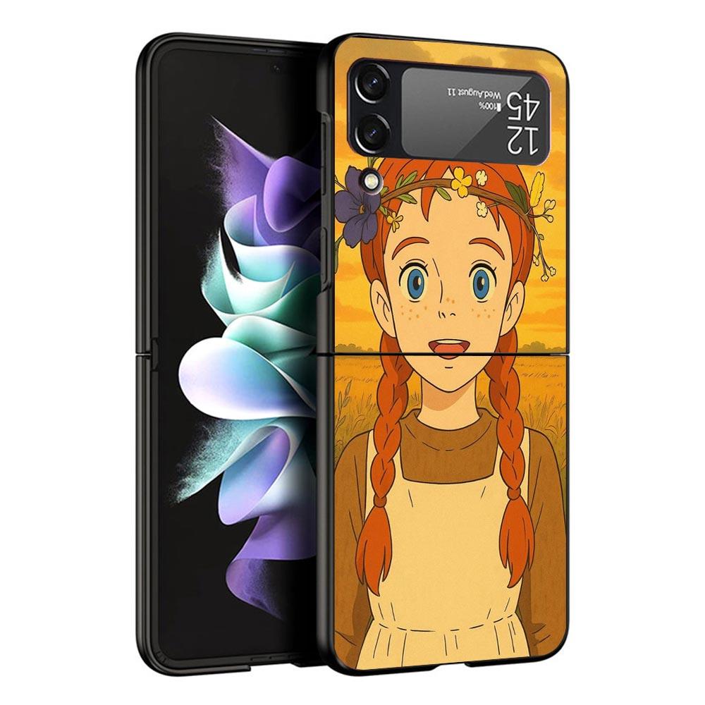 A-Anne Of Green Gables Shirley Case For Samsung Galaxy Z Flip 7 6 5 4 3 z Flip7 Flip6 Flip5 Flip4 5G Phone Cover Flip3 Folding C