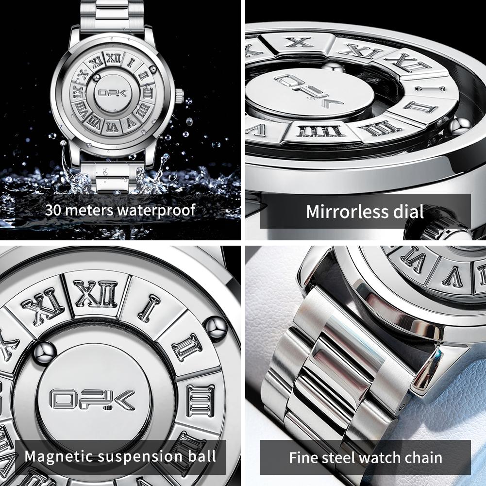 OPK 8181 New Concept Design Men's Watches Waterproof Fashion Roman Scale Quartz Watch for Man Brand Original Wristwatch