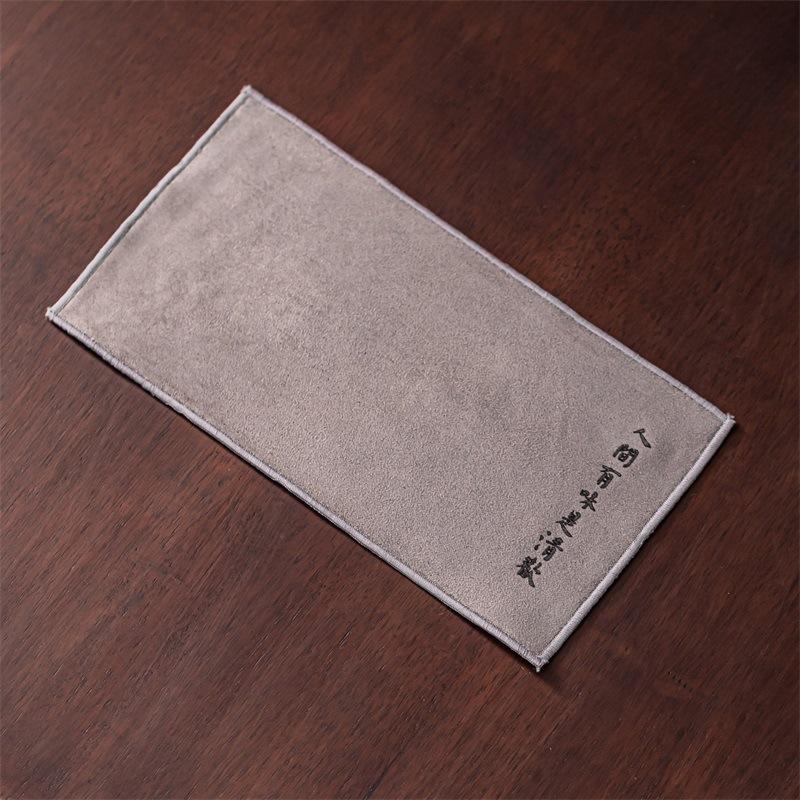 Zen Tea Towel Cloth Thickened Absorbent High-grade Tea Cloth Suede Printed Tea Table Rag Special Tea Pad Tea Set Accessories