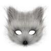 Plush Half-Face Cat Fox Mask Halloween Party Cosplay Costume Accessory Adult Unisex