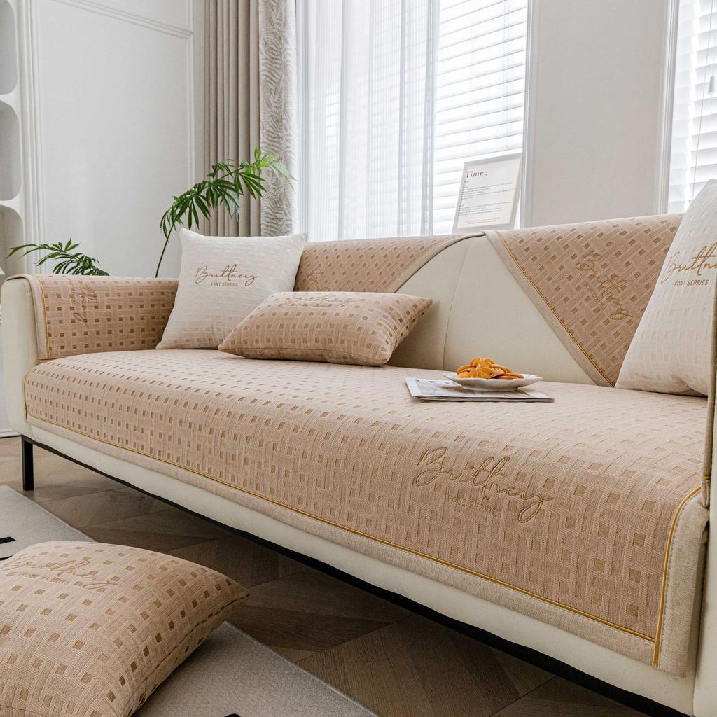 Chenille Sofa Cushion Four Seasons Universal Simple Modern Non-Slip Cushion Leather Sofa Cover Armrest Cover Towel