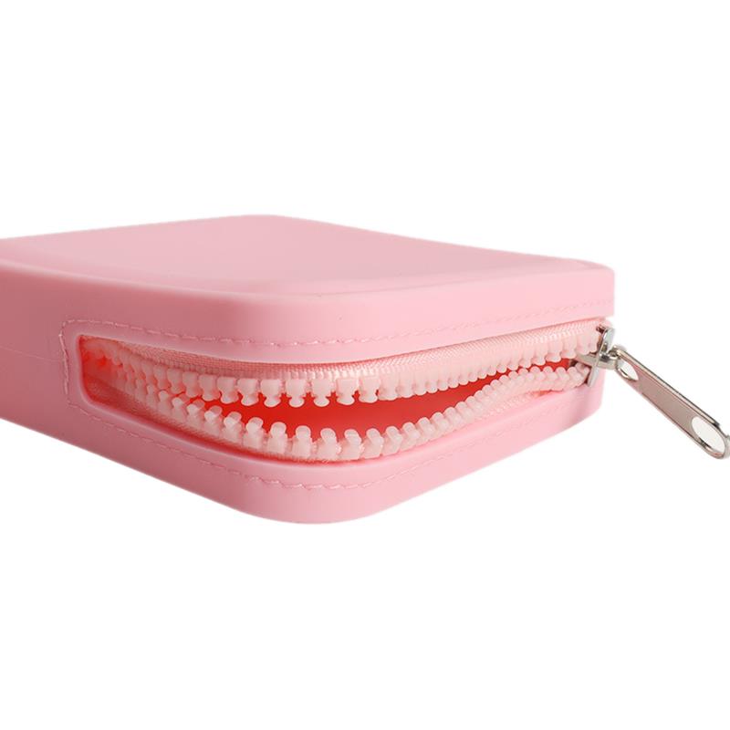 Vintage Silicone Organizer Wallet Coin Purse Waterproof Zipper Earphone Bag Travel Pouch Students