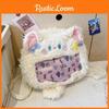 Plush Cat Star Backpack Animal Shoulder Bag With Adjustable Shoulder Straps