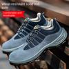 Scarpe di Protezione Lavoro Basse, da Uomo Antinfortunistiche Anti-schiacciamento, Anti-perforazione, Punta in Acciaio, Resistenti all'Usura, Antiscivolo, Scarpe da Lavoro di Sicurezza