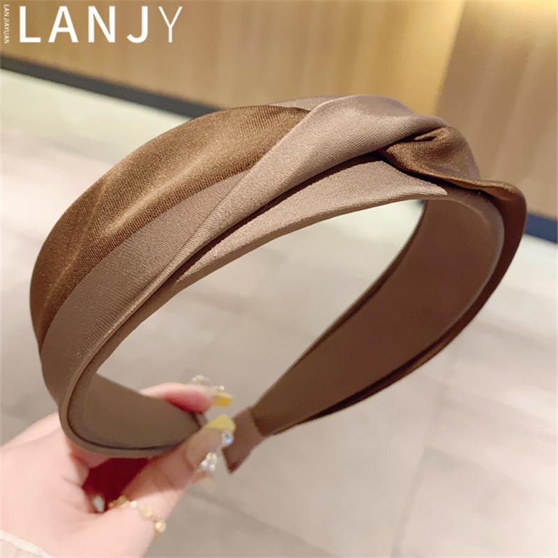 Корейская роскошная повязка на голову с цветными блоками - Стильная и универсальная для женщин