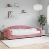 VidaXL Daybed with Mattress Pink 90x200 Cm Velvet 3197280