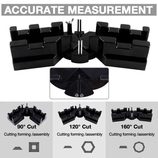 Instrument de Măsurare și Tăiere Mitră 2-în-1 Echer Unghiular de Înaltă Precizie Design Compact Unghi de Tăiere Reglabil pentru Ferăstrău Mitră