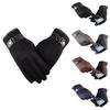 Herren Winter Warme Wildleder PU-Leder Fleecegefüttert Touchscreen Fahrhandschuhe Perfekt für Outdoor-Aktivitäten