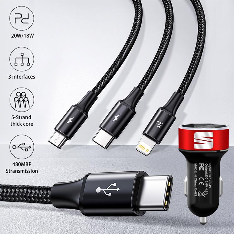 Car Charger 2 USB Ports Fast Charging Digital Display Car Accessories For SEAT Arona Ateca Tarraco Minimo IBL EL-BORN LEON