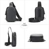 New Genuine Cowhide Chest Bag With Large Capacity Versatile Crossbody Fashionable Leather Men's Shoulder