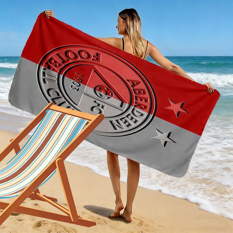 Toalla de Playa con Estampado del Logo de Aberdeen, Toalla Grande Suave de Secado Rápido para Playa, Camping, Natación