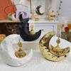 Ceramic Moon-Shaped Incense Burner Light Luxury Arabic Incense Burner Aromatherapy Stove  Yoga