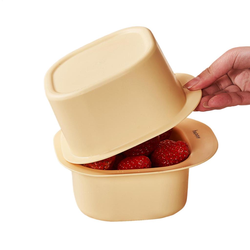 Fruit Washing Bowl With Strainer Fruit Rinser Strainer Container Double-Layer Draining Basket For Vegetables Tomatoes