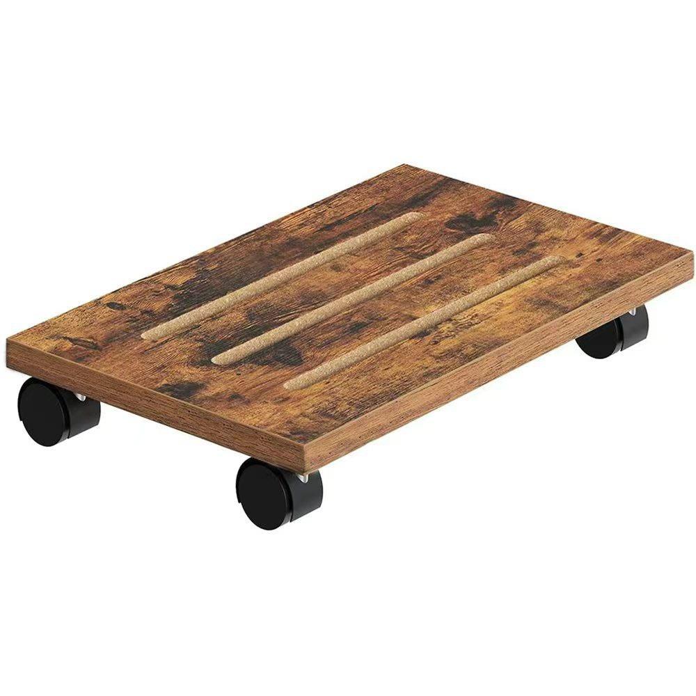 

with 4 Caster Wheels Mobile PC Stand Ventilation Computer Stand Durable PC Tower Holder Office Use коричневий