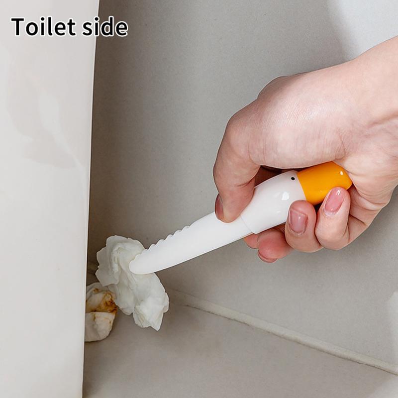 Cute Duck Bathroom Hair Catcher Self Adhesive Wall Mount Reusable Waterproof Hair Trap for Shower Sink