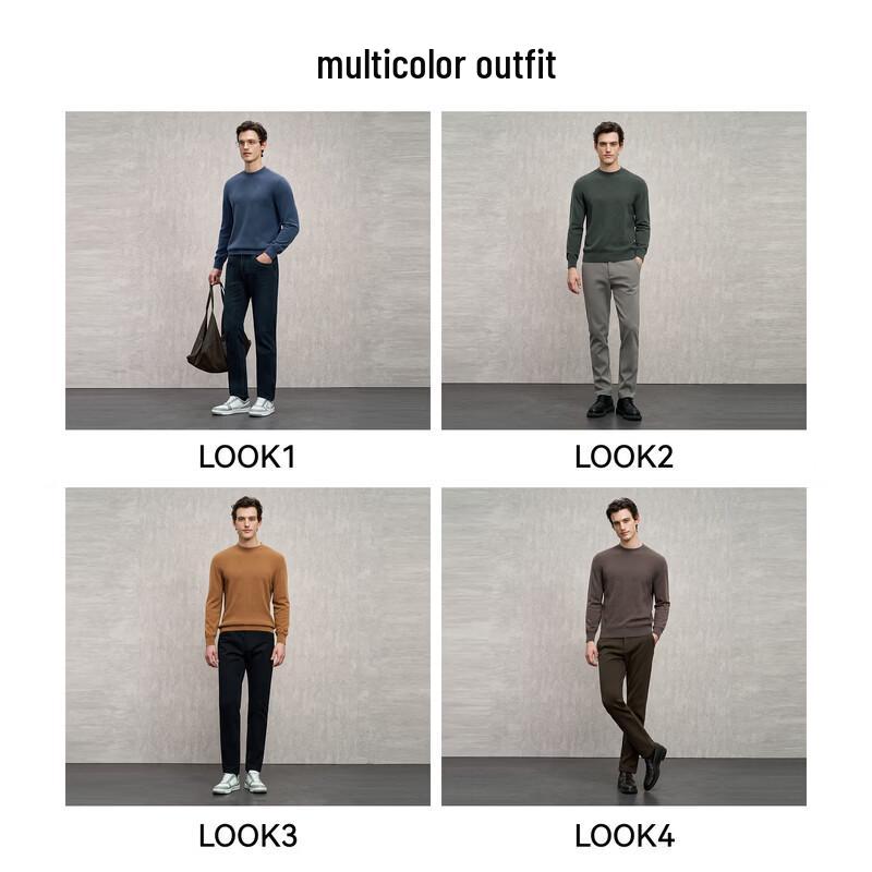 EMZ Men's Wool & Cashmere Blend Pullover Sweater