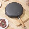 Telssida Thick Cast Iron Skillet, Uncoated Steak Pan, Non-Stick Frying Pan, Raw Iron Mini Breakfast Pan, 20cm, No Lid