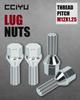 cciyu 20pcs 12x1.25 Lug Bolts Silver Wheel Lug Shank 28mm for Jeep Renegade Fiat Jeep Compass Cherokee