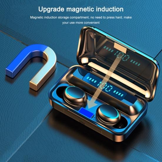 F9-5 Smart Touch Wireless Bluetooth-compatible 5.0 9D Stereo Sport Earphone for Phones