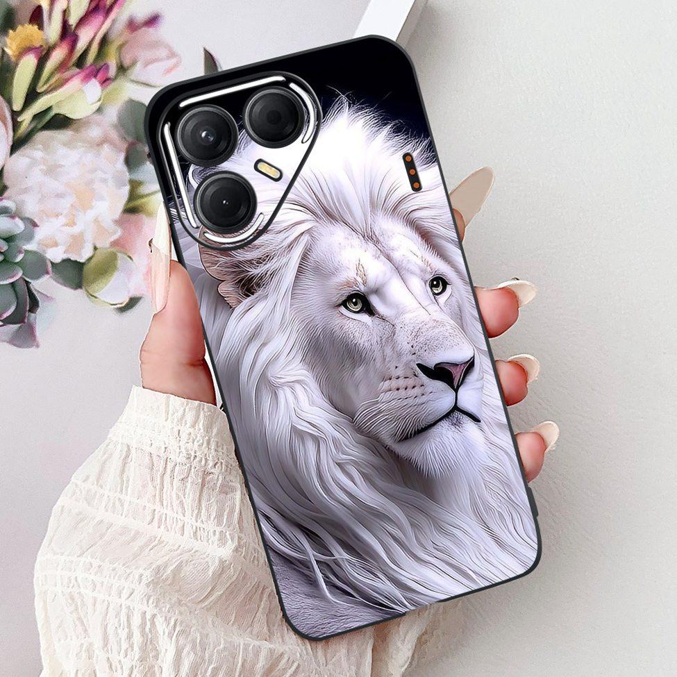 For Tecno Pova 7 5G Cover Case LJ7 Luxury Butterfly Love Fashion Flowers Cool Lion Painted Phone Case For Techno Pova7 5G Bumper
