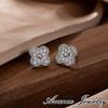Avance Clover Earrings Necklace - Simple Silver - Popular, Cute, Elegant - Women's (Earrings)
