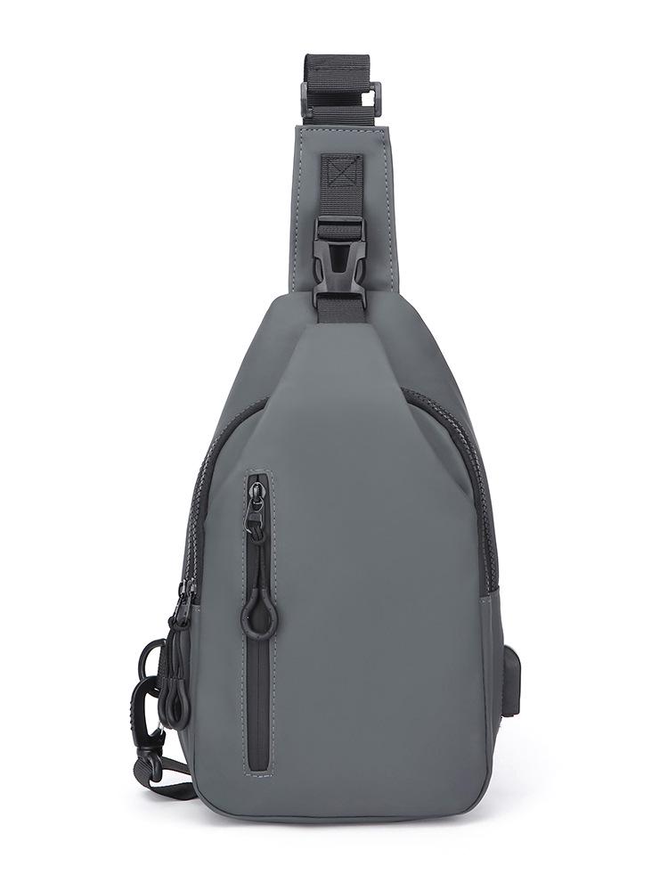 Men's Water-repellent Crossbody Chest Bag with USB Charging