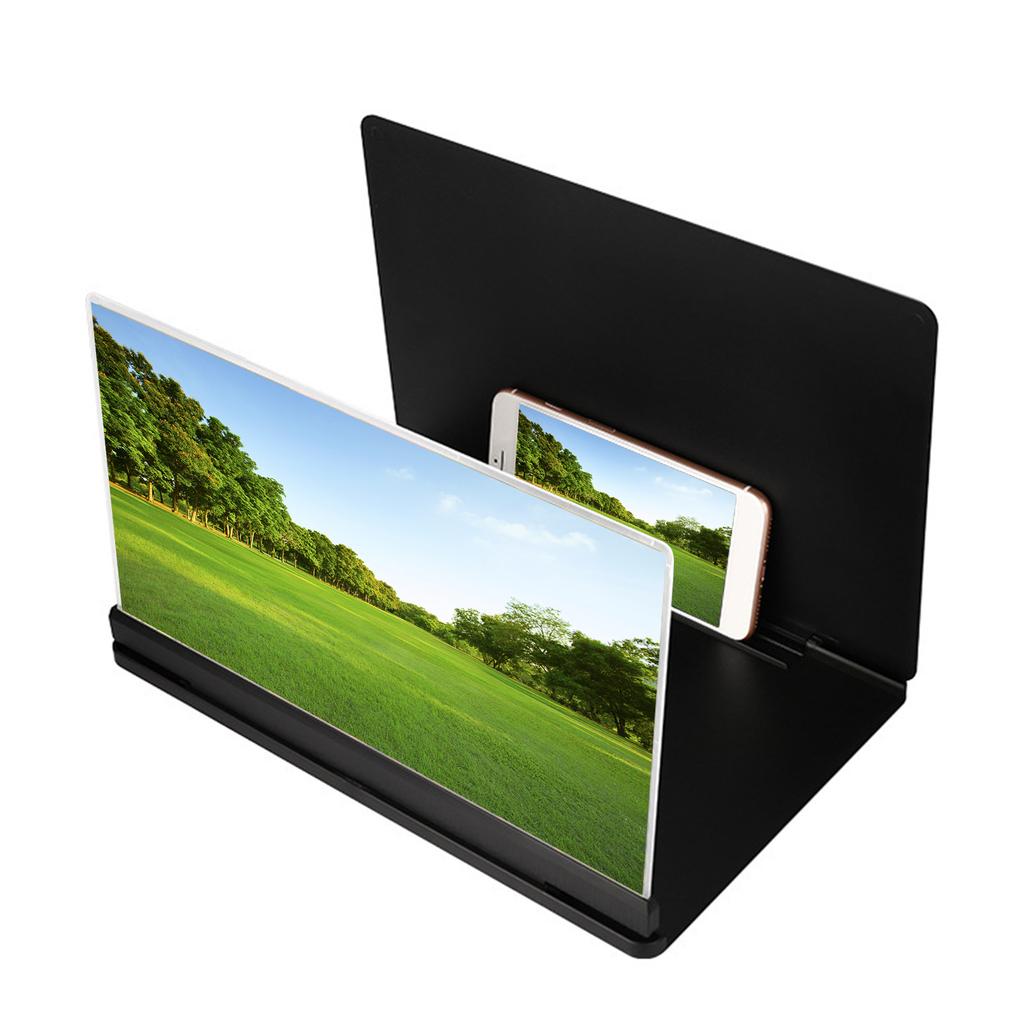 12''/14" Screen Magnifier for Cellphone 3D Magnifying Projector Screen Enlarger Foldable Phone Stand Screen Amplifier