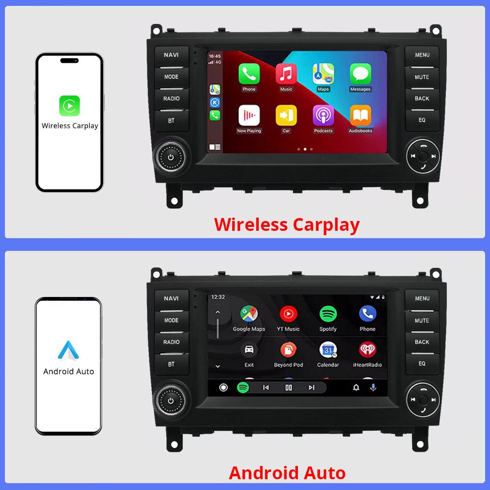 7Inch Android 13 GPS Car Multimedia Player For No DVD Mercedes Benz C-Class W203 Wireless Carplay & Android Auto GPS