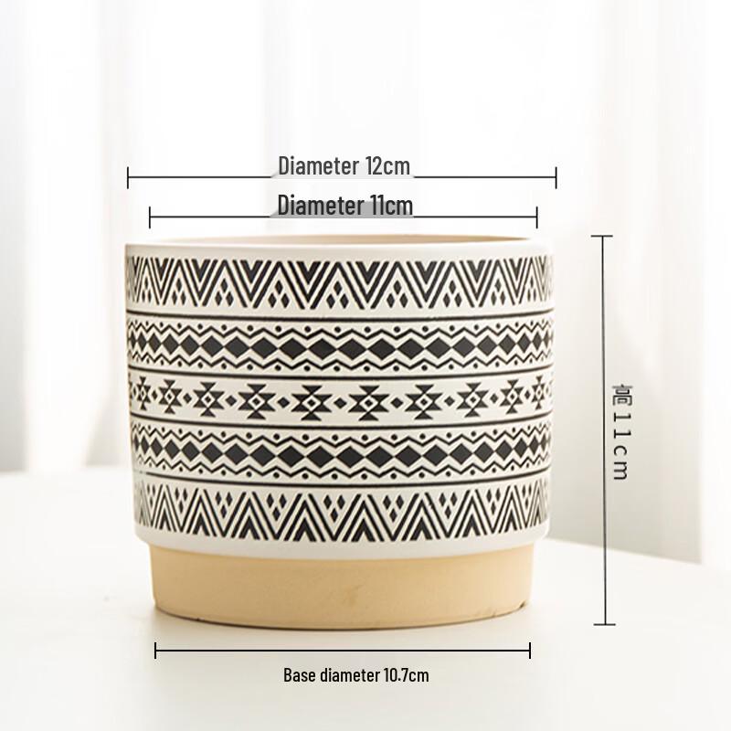 European Embossed Ceramic Planter