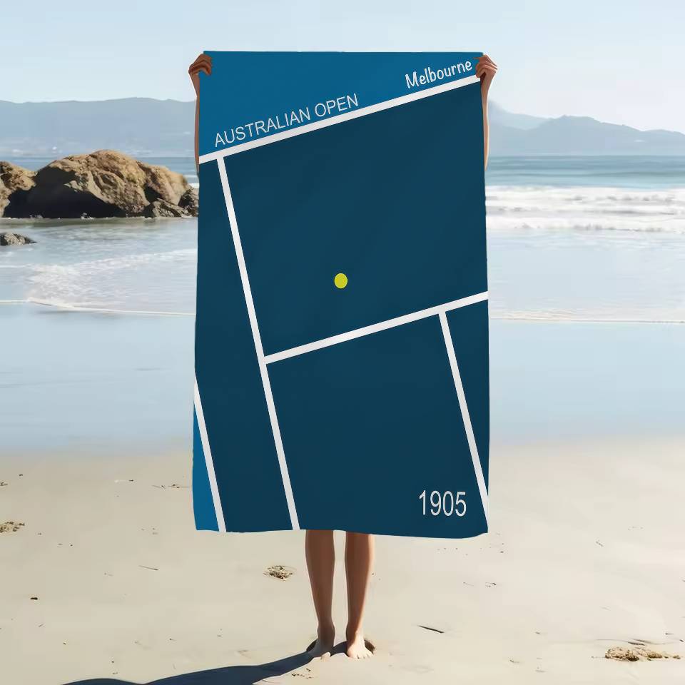Tennis US French Open Sport Canvas Mikrofaser Strandtuch Saugfähig Schnelltrocknend Weich Yoga Schwimmen Resort Bergsteigen Handtuch