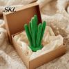 3D Printed Cactus Ornament Jewelry Stand, Creative Desk Organizer for Earrings Necklaces Keys, One-piece PLA Stand Cute Vanity Office Decor