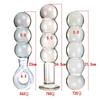 VaHppy Anal Masturbation 3/4/5 Glass Beads 5CM Gay's Sex Toys SM BDSM Anal Plug Unisex Large Long Style