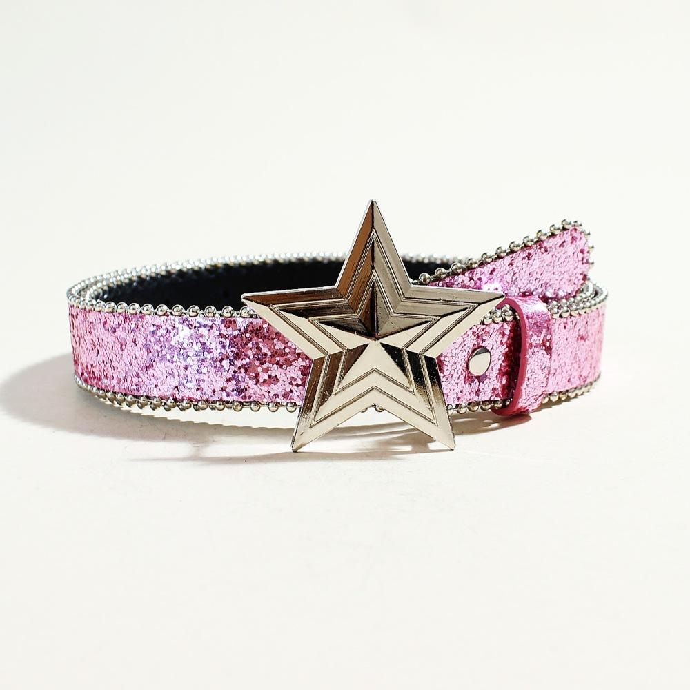 

Ремень с застежкой-кнопкой, женский стиль, украшение на золотой ремень, индивидуальный дизайн ремня для джинсов с блестками 105cm long