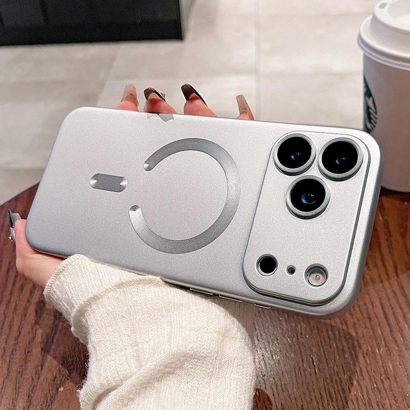 For  Magnetic Phone Case For For Iphone 17 16 Pro Max Lens Protection Matte Cases For For Iphone 1 14 13 17 Pro Max Cover