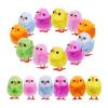 18 Small Chick Plushies - 3cm Mini Chicks for Easter Decorations, Egg Hunts, and Spring Decor - Colorful