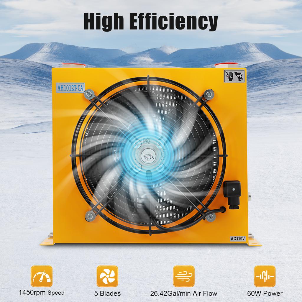 Industrial Hydraulic Oil Cooler 5.6KW 100L/Min AC 110V for Engineering Construction Machinery CNC Machine Tools Hydraulic System