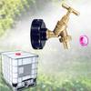 Brass 1/2 inch IBC Tap Valve Accessory for Water Dispensing Compatible with Various Buckets Outdoor Faucet Spout and Adapter Cap