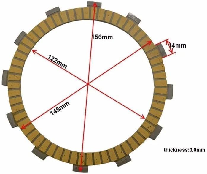 Deepa Ribusu Zephyr 400 Clutch Plates for and ZXR400 Custom (7-Piece Set) Z400FX, Z400GP, GPZ400F, ZRX400, (Replacement, Compatible) [Used]