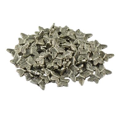 50 bucăți DIY Spacer margele Fluture Loose Findings Argint tibetan