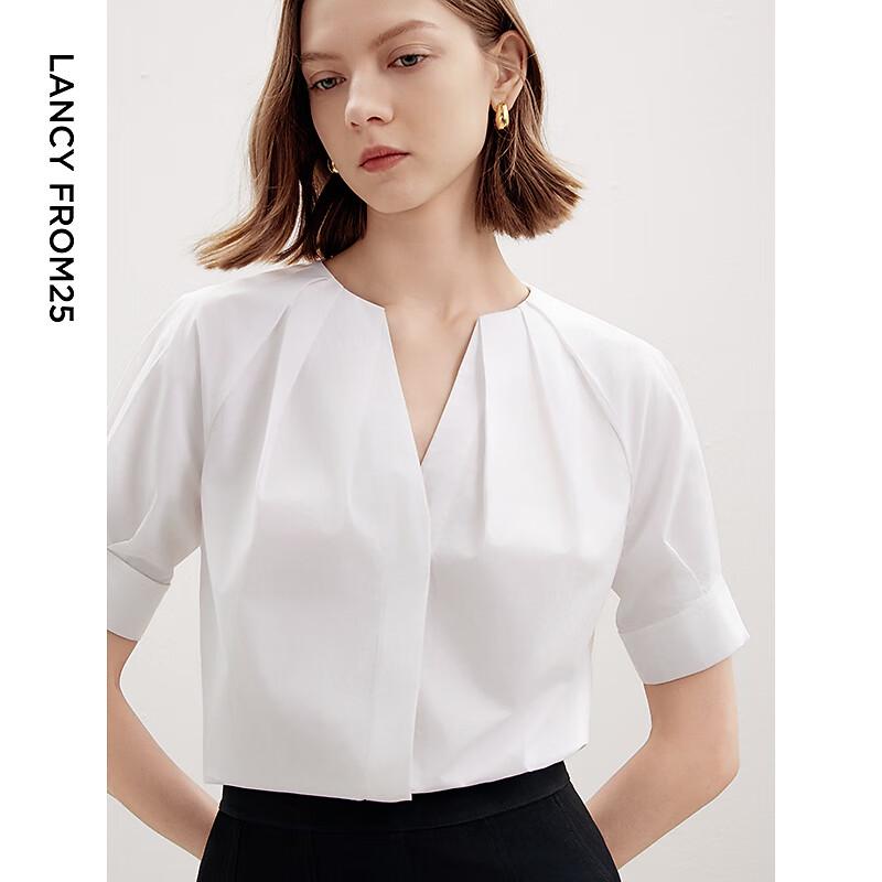 Longzi Cotton Short Sleeve Round Neck Top