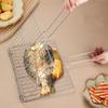 Stainless Steel Folding Barbecue Mesh Outdoor Grilled Fish Net Portable BBQ Tongs Cooking Accessories Vegetable Clip with Handle