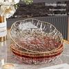WUHE Transparent Red Large Fruit Plate