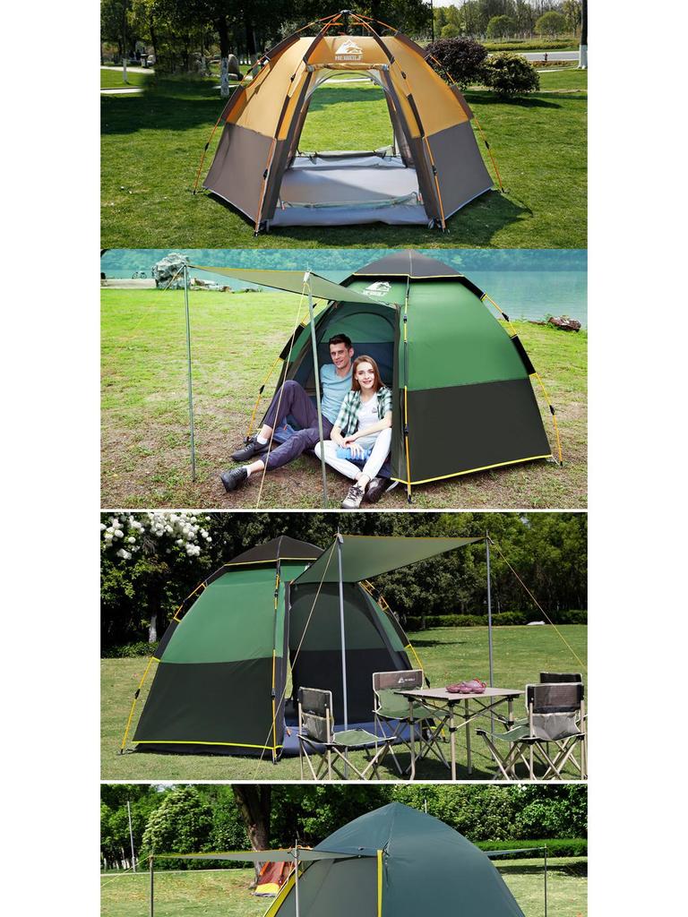 Portable Automatic Fast-Opening Rainproof Tent for 2-4 People - Ideal for Outdoor Camping, Wilderness, & Beach