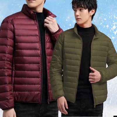 Ανδρικά Μονόχρωμα Ελαφριά Χειμερινά Ζεστά Πάρκα Όρθιος Γιακάς Βαμβακερή Γέμιση με Πούπουλα Πάρκα για Άνδρες Casual Χοντρά Μπουφάν Ανδρικά Χειμερινά Παλτό