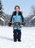 New Children's One-Piece Ski Suit: Unisex, Warm, Windproof, Thickened Cotton for Single/Double Board.