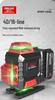 DELIXI Green Laser Level - 12 Lines, High Precision, Wall and Floor Mount, with Blue Light for Outdoor Use
