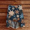 Women's Christmas Print Lightweight Sweater, Casual Long Sleeve Knit Pullover for Holiday