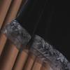 Elegant Silk Velvet Floral Embroidered Lace Top