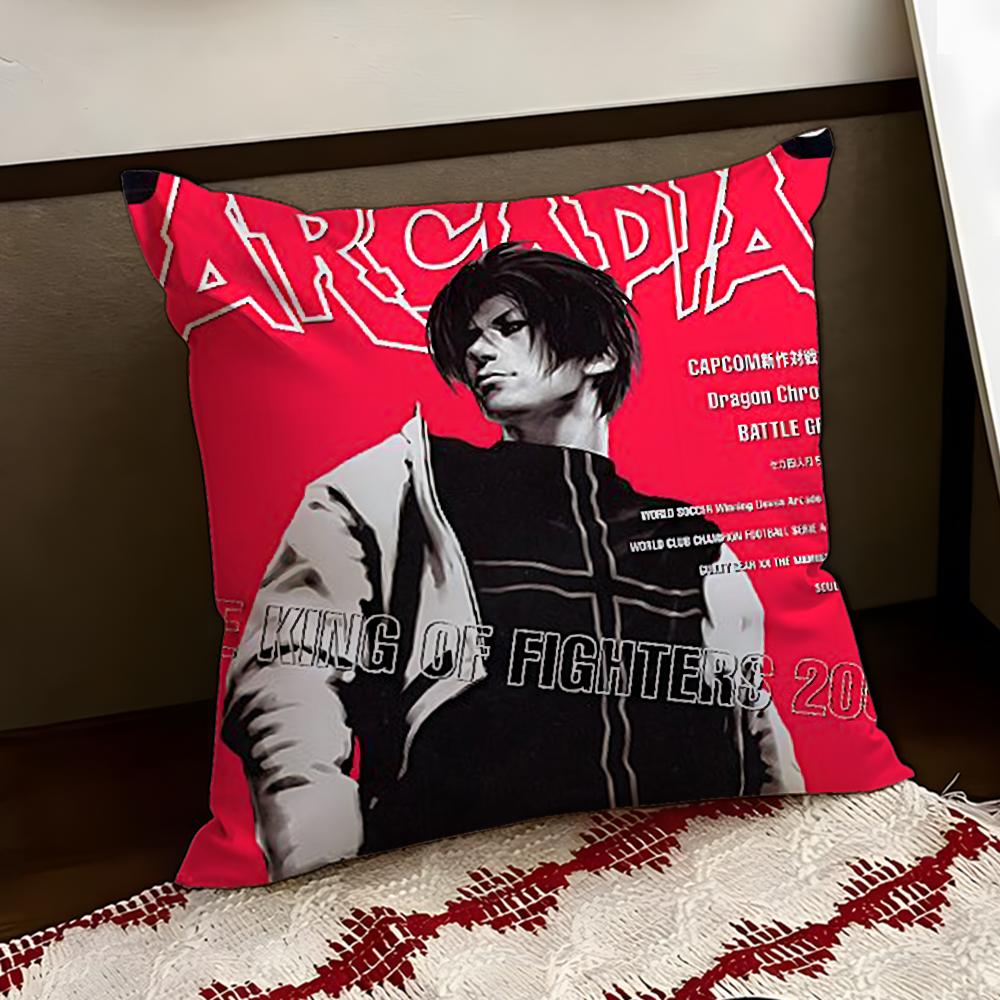 KKOF The KKing of FFighterS Cushion Cover Reversible Soft Durable Pillow Cover Home Car MultiScene Use for Daily Comfort